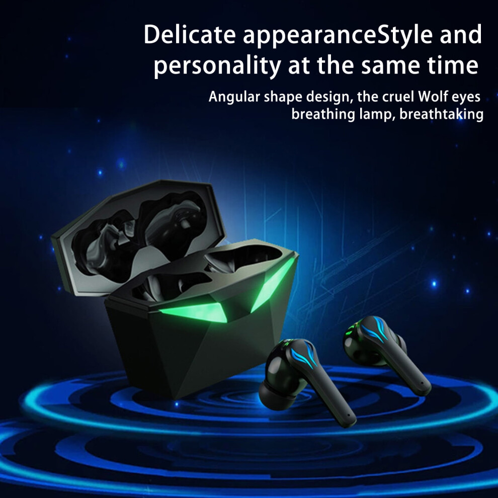 Susuchens Kw01 Wireless Earphones With Charging Compartment 45Ms Low Latency Hifi Sound Dual Mode Stereo Bluetooth-Compatible 5.3 Headphones Black 9395123325330