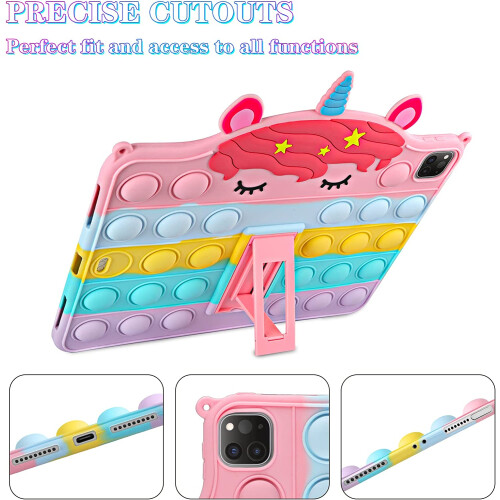 Συμβατό με iPad Pro 12.9Case6th5th4th3rd Generation με βάση στήριξης από σιλικόνη Fidget Bubble για 2