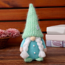 Yakbaofuo Ornament Plyschdocka Semester Handgjorda Gnomer Plyschdocka Gnom Ornament Jul Halloween Skrivbordsdekorationer