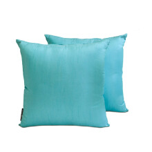 Funda decorativa para cojín lumbar HomeCentric, color verde mar, paquete de 2, 51 x 137 cm, de seda artificial, forma rectangular lisa, estilo