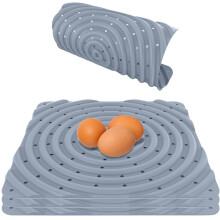 4 Washable Chicken Nesting Pads for Laying Eggs - Gray Nesting Box Pads for Chickens - Durable Chicken Bedding for Coop