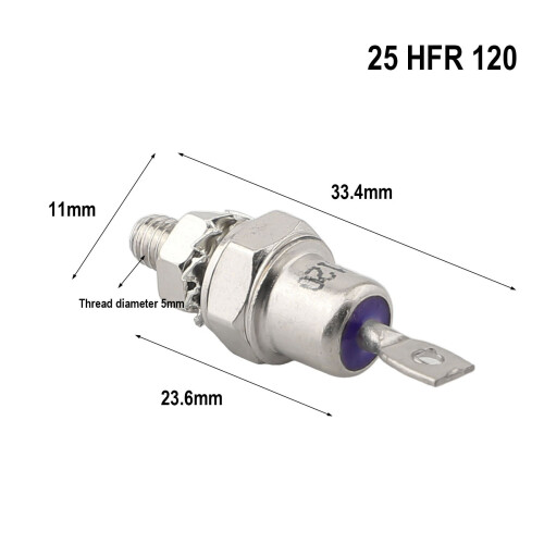 Minxio2Pc85A/40A/25A1200V Ανορθωτής Διόδου με Βάση Θετικής Καθόδου/Αρνητικής Ανόδου, 25HFR120 1