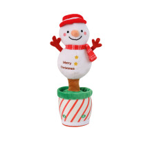 Cacto Dançante de Natal, Boneco de Neve de Pelúcia Falante, Brinquedo Musical para Bebês Meninos e Meninas