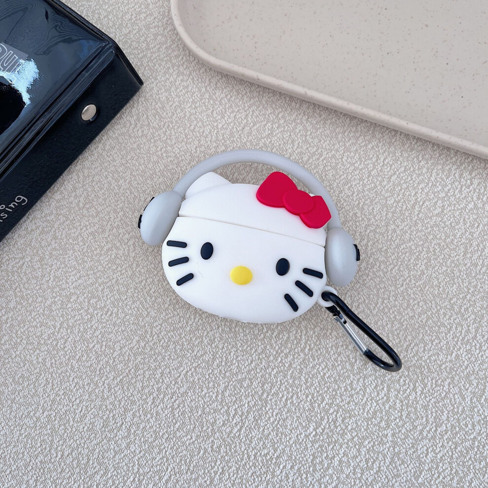 Cute Cartoon Kt Cat Case Compatible With Apple Airpods 1 2 3 Pro 2, 3D Anime Silicone Earphone Protective Cover 9395123430249