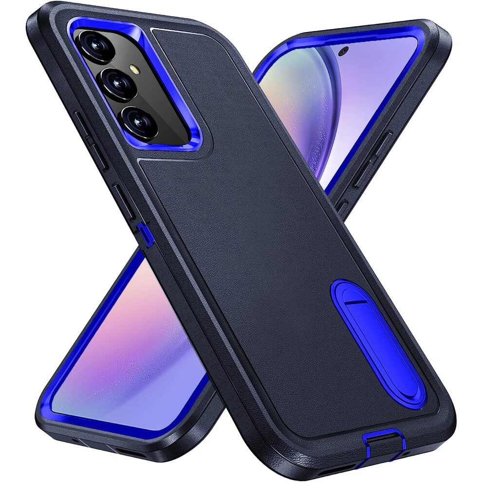 Compatible With Samsung Galaxy A54 5G Case, Shockproof Dustproof Military Grade Cover With Kickstand (Dark ) Blue 9395123431888