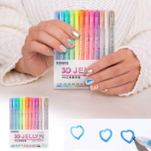 YiFudd12Värimaalaus DIY-matkapuhelinkotelo kuppigraffiti fluoresoiva kynä kolmiulotteinen hyytelökynä 36ml