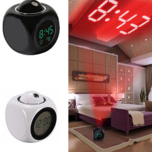 Projektionswecker, Digitaluhren mit Hintergrundbeleuchtung, Musikalarm, Projektionswinkel und LED-Uhr für Kinderzimmer