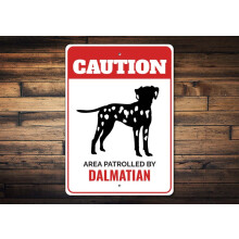 Dalmatiner-Schild aus Aluminium (20 x 30 cm) – Vorsicht, Hunderasse! Ideal als Geschenk für Dalmatiner-Liebhaber.