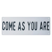 Metallschild „Komm, wie du bist“ – Straßenschild im rustikalen Stil – Wanddekoration – Wandladen – Männerhöhle – Bar – Lustiges