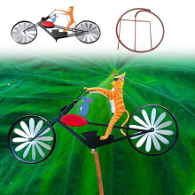 Lmueinov Artesanato em Metal Decoração de Pátio em Ferro Moinho de Vento Gato e Rato Motocicleta Decoração de Jardim Externo Presentes