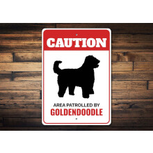 Warnschild für Goldendoodle-Hunde, Warnschild für Goldendoodle-Liebhaber, Schilder für Goldendoodle-Fans, Geschenkidee für Goldendoodle-Fans,