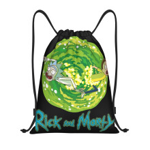 Rick And Morty Klasická taška se stahovací šňůrkou, Skládací, Sportovní, Fitness, Taška se stahovací šňůrkou, Unisex, Cestovní taška