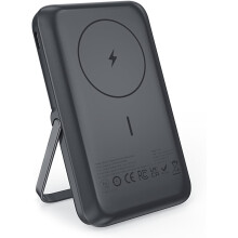 Vezeték nélküli hordozható töltő, 10 000 mAh-s mágneses külső akkumulátor kihajtható állvánnyal, mágneses biztonságos