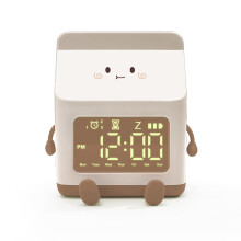 Washranp Kinderwecker, Wecker in Milchkartonform mit LED-Digitalanzeige, Weck-Countdown-Uhr und Datenkabel