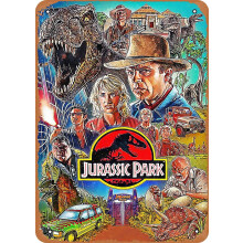 Unidwod Jurassic Park Jurassic Park 8x12 Zoll - Vintage Metallschild für Hausbar, Kneipe, Garage, Dekoration, Geschenk
