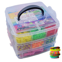 Loom Bands-sæt med 4.500 bånd - Lav dine egne armbånd og figurer i flere farver