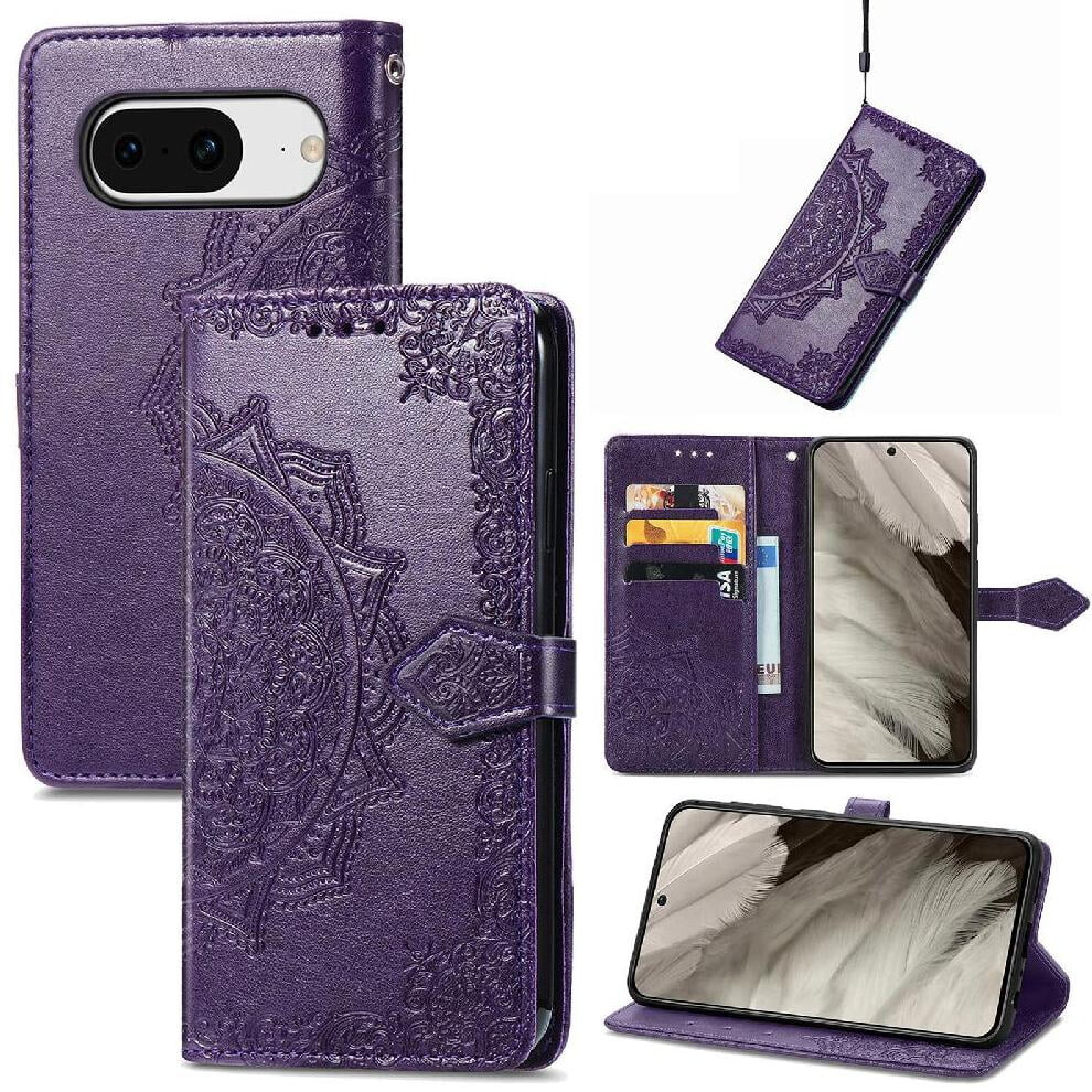 Case For Google Pixel 8 Shockproof Simple Business Leather Case Flip Cover Exquisite Pattern 9395123629674