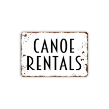 Panneau métallique de location de canoës, style ferme contemporain moderne, dimensions : 40,6 x 30,5 cm
