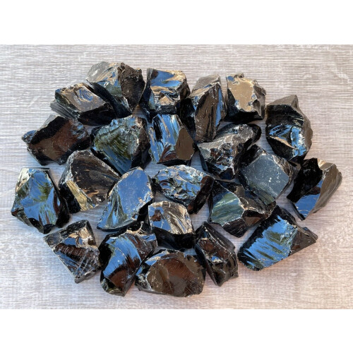 Black Obsidian Rough Stones, Raw Black Obsidian