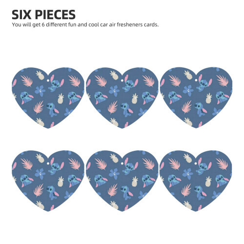 Αρωματικά χώρου αυτοκινήτου Stitch6pcs με άρωμα λεβάντας, αρωματικό αυτοκινήτου για 1