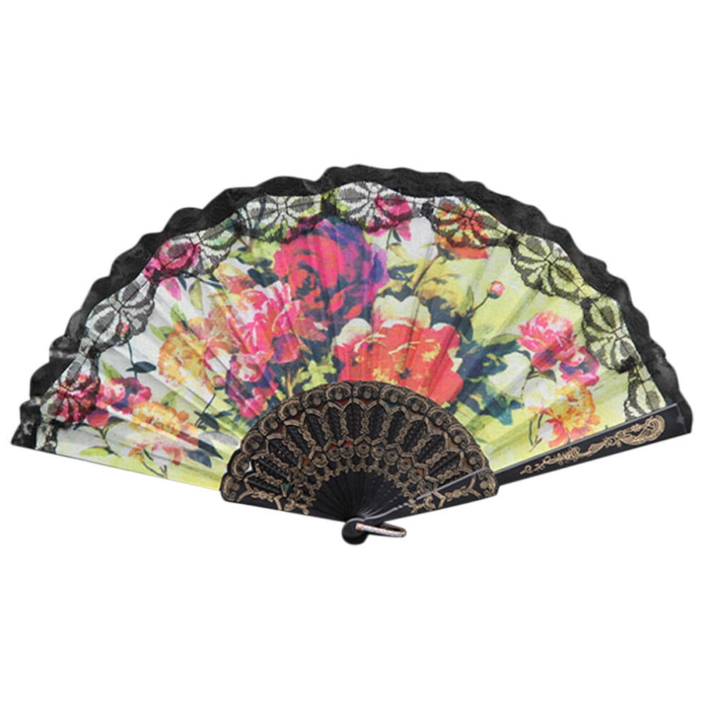 Fan Chinese Style Lace Hand Held Folding Fan Dance Party Wedding Decor 9395123731728
