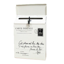Miyuadkai Mailbox Clearance Vintage Retro Wall Mount Mailbox Mail Postal Letter Newspaper Box Room Decor White