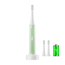 VALSEEL Sound Wave Rechargeable Electric Toothbrush for Adults & Kids, Travel Use with 2 Heads, Replaceable Battery, 180-Day Life