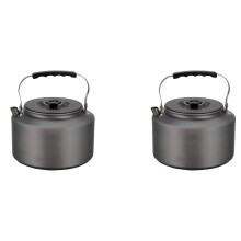 2X Camping 2.0L Open Campfire Coffee Tea Pot Fast Heating Outdoor Gear Great for Boiling Water Ultralight