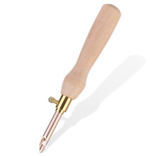 5pc Stainless Steel Punch Needle Pen Punch Needles Tool with Wood Handle PeachPuff 80mm