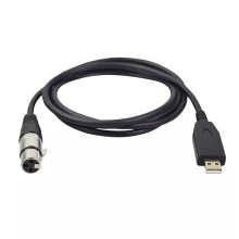 jixopn USB Male to 3-Pin XLR Female Cable Adapter Converter Cord USB Microphone Cable for Microphone Karaoke Singing