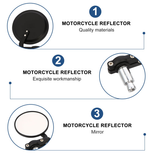 Mirror Rear View for Bike Scooter Handlebar Abs 2