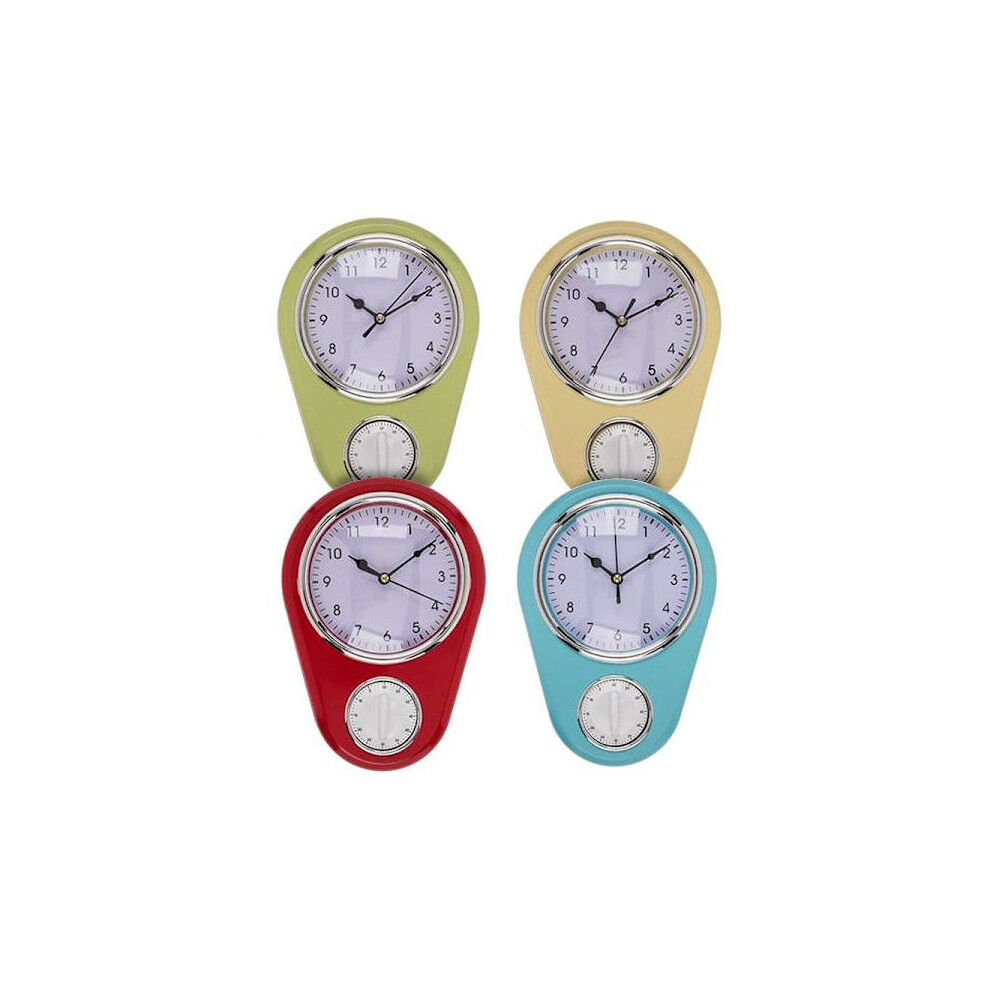 Wall Clock & Timer - Clock with timer function Yellow