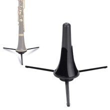 Foldable Clarinet Oboe Stand Straight Saxophone Tripod Holder for Wind Instrument Black