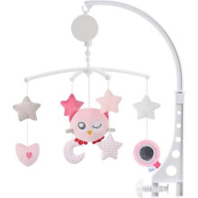 Musical mobile for crib, 360 rotating toy for baby bed, rattle for newborn (Raccoon)
