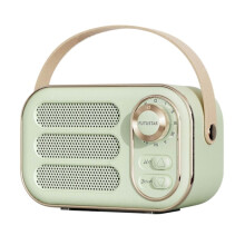 Multifunctional Mini Portable FM Radio Bluetooth Speaker USB Tf Aux Indoor Outdoor Retro Design Wireless Speaker Green