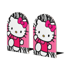 2 Pack Hello Kitty Bookends Cute Cartoon Book Stopper Heavy Duty Premium Metal Decorative Book End Supports For Kids Shelves Room Office