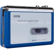 Ezcap Bluetooth Cette Player, Walkman Tape Player with 3.5mm Jack Headphone and Speaker, Auto Reverse Function, USB