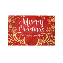 Xubond Christmas Rug Christmas Home DecorationChristmas Crystal Velvet Carpet Entrance Mats Entry 40cmX60cm Fabric Carpet