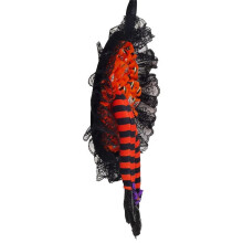 Kayannuo - Offre spéciale Halloween : Couronne de sorcière en dentelle avec araignées, lot de 2 - Décoration de porte d'entrée - Décoration