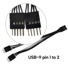Számítógéphez USB9Pin - Dual9Pin elosztókábel USB9nverter USB árnyékolt, javítja a jel stabilitását és megbízhatóságát