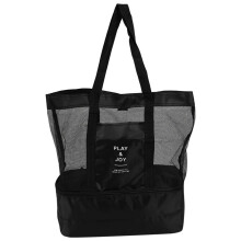 2-in-1-Strandtasche aus Netzgewebe mit integriertem Kühlfach, Isoliertasche und Tragetasche – ideal für Arbeit, Urlaub, Strand, Park, Picknick,