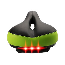 Cailmei Mountain Bike Seat Cushion With Tail Light Bicycle Thickening And Widening Seat Green