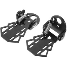 Foldable Mountain Bike Rear Seat Pedals (black) 2pcs Child Other Accessories Steel Bikes Cycling