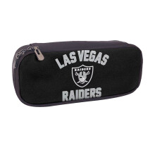Raiders Football bőr tolltartó fiúknak és lányoknak, nagy kapacitású tolltartó iskolai kellékek ajándék aranyos cipzáras tolltartó puha