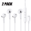 Auricolari cablati SIISLL con connettore Lightning e microfono, confezione da 2 1
