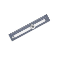 Règle 2 en 1 avec compas coulissant et fente pour tracer des cercles, idéale pour les apprentis menuisiers.