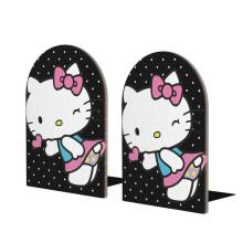2 Pack Hello Kitty Bookends Cute Cartoon Book Stopper Heavy Duty Premium Metal Decorative Book End Supports For Kids Shelves Room Office