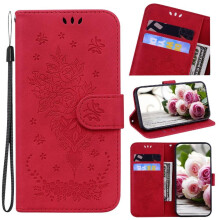 Fodral till Nokia XR21 Stativ Korthållare Präglade Rosenblommor Flipfodral PU-läder Plånboksfodral