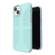 Kompatibelt med iPhone 14Plus GemShell Grip-skal i Pael Cyan och Lila