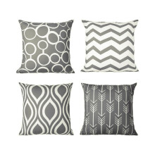 Fodera per cuscino decorativo Eguiwyn, federa geometrica alla moda per divano, auto, cuscino lombare, decorazione per la casa, 4 pezzi, federa grigia